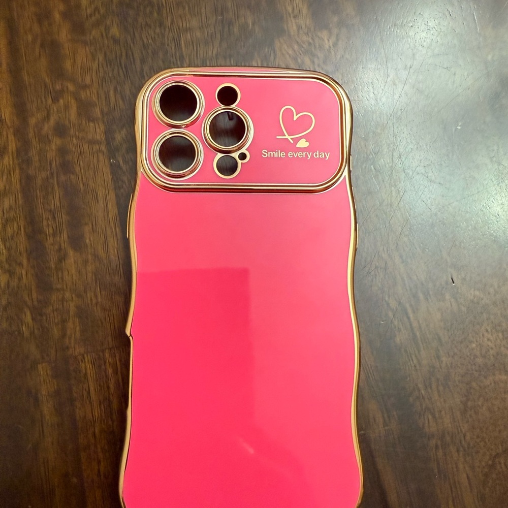 Pink and Gold Phone Case iPhone 16 pro Max